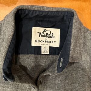 WOOLRICH X HUCKBERRY Wool Overshirt in Charcoal Grey (Made in USA)